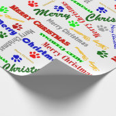 メリークリスマス&ドッグポーラッピング紙 ラッピングペーパー (角)