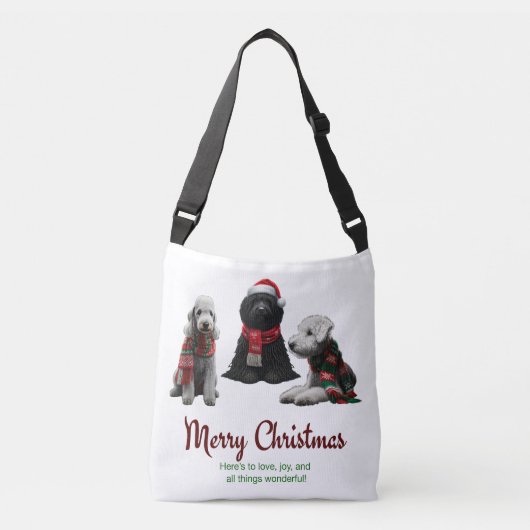 メリークリスマス・ドッグ クロスボディバッグ (正面)