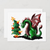 メリークリスマス・ドラゴン ポストカード (正面/裏面)