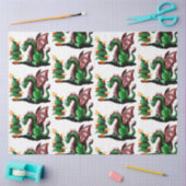 メリークリスマス・ドラゴン 薄葉紙 (クラフト)