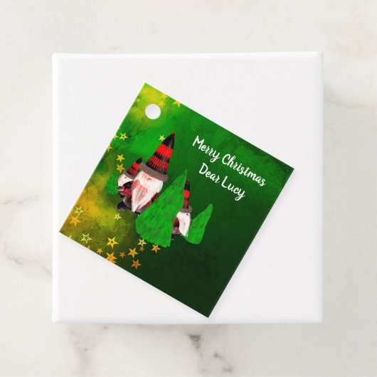 メリークリスマス、ドワーフおもしろいズはパーソナライズ フェイバータグ (インサイチュ)