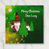 メリークリスマス、ドワーフおもしろいズはパーソナライズ フェイバータグ (正面)