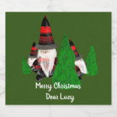 メリークリスマス、ドワーフおもしろいズはパーソナライズ リキュールボトルラベル (シングルラベル)