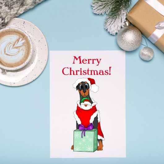 メリークリスマス ドーベルマン シーズンカード