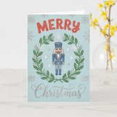 メリークリスマス ナッツクラッカー カード (黄色い花)