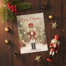 メリークリスマス ナッツクラッカー 家族 ホリデーカード