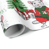 メリークリスマス・ネズミ ラッピングペーパー (ロールコーナー)