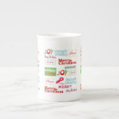 メリークリスマス、ノエル・ジョイ ボーンチャイナマグカップ (正面)