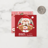 メリークリスマス ノートカード (正面/裏面インサイチュ)