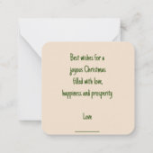 メリークリスマス: ノートカード (裏面)