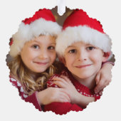 メリークリスマス・ノーム かわいい写真入り オーナメントカード (裏面)