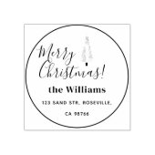 メリークリスマス・ハウンドトゥースツリー ラバースタンプ (インプリント)