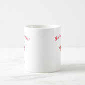 メリークリスマス ハッピーサンタ 名前 コーヒーマグカップ (中央)