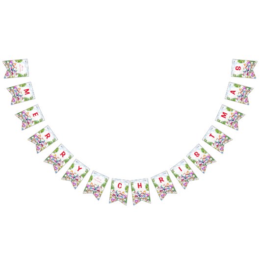 メリークリスマス – ハッピースノーマンクリスマスパーティー バンティングフラッグ (全)