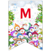 メリークリスマス – ハッピースノーマンクリスマスパーティー バンティングフラッグ (第2の旗)