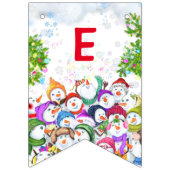 メリークリスマス – ハッピースノーマンクリスマスパーティー バンティングフラッグ (第3の旗)