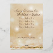 メリークリスマス&ハッピーニアイヤー十字架バーガンディ 箔シーズンカード (裏面)