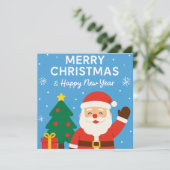 メリークリスマス＆ハッピーニュイヤー - サンタクロース 招待状 (スタンド正面)