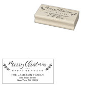 メリークリスマス&ハッピーニューイヤーお洒落脚本 ラバースタンプ (押印)