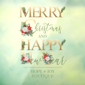 メリークリスマス&ハッピーニューイヤーカスタム ウィンドウサイン (シート3)