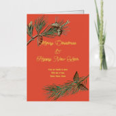 メリークリスマス&ハッピーニューイヤーカード 箔シーズンカード (正面)