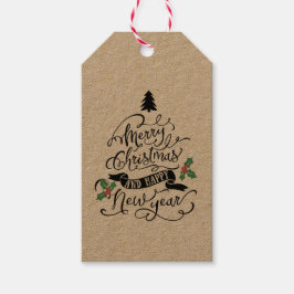 メリークリスマス&ハッピーニューイヤーギフトラベル ギフトタグ