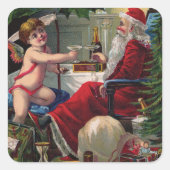 メリークリスマス&ハッピーニューイヤーシール スクエアシール (正面)