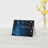 メリークリスマス/ハッピーニューイヤーツリーカード カード (黄色い花)