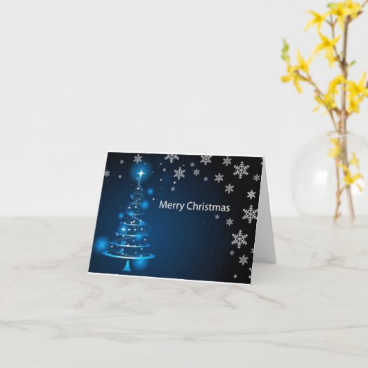 メリークリスマス/ハッピーニューイヤーツリーカード カード (黄色い花)