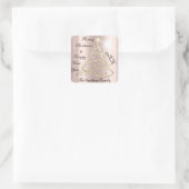 メリークリスマス&ハッピーニューイヤーツリーバラグリッター スクエアシール (バッグ)