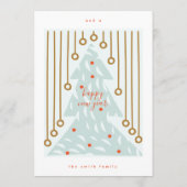 メリークリスマス ハッピーニューイヤーパステルツリー シーズンカード (裏面)