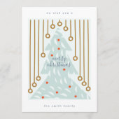 メリークリスマス ハッピーニューイヤーパステルツリー シーズンカード (正面)