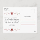 メリークリスマス&ハッピーニューイヤーパーソナライズされたウィッシュ シーズンポストカード (裏面)