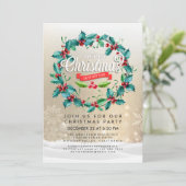 メリークリスマス＆ハッピーニューイヤーパーティー　ホリーミモザ 招待状 (スタンド正面)