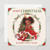 メリークリスマス&ハッピーニューイヤーブラックガール魔法 (正面/裏面)