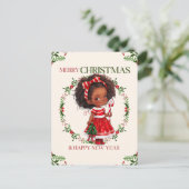 メリークリスマス&ハッピーニューイヤーブラックガール魔法 シーズンポストカード (スタンド正面)