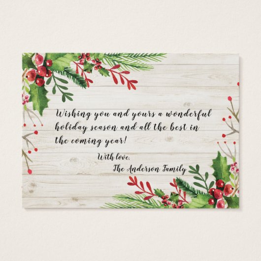 メリークリスマス&ハッピーニューイヤーホリデーグリーティング (裏面)