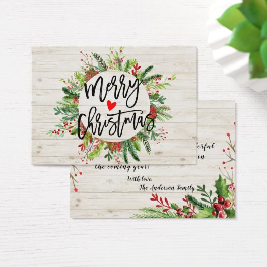 メリークリスマス&ハッピーニューイヤーホリデーグリーティング (デスク)