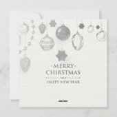 メリークリスマス&ハッピーニューイヤーホリデーグリーティング シーズンカード (裏面)