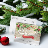 メリークリスマス&ハッピーニューイヤーホリデーグリーティング シーズンポストカード