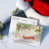 メリークリスマス&ハッピーニューイヤーホリデーグリーティング シーズンポストカード
