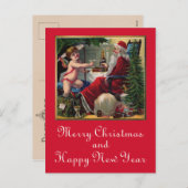 メリークリスマス&ハッピーニューイヤーポストカード シーズンポストカード (正面/裏面)