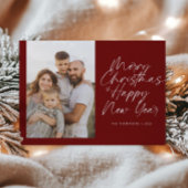 メリークリスマス&ハッピーニューイヤーモダン脚本 シーズンカード