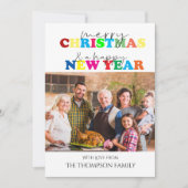 メリークリスマス&ハッピーニューイヤー写真 シーズンカード (正面)