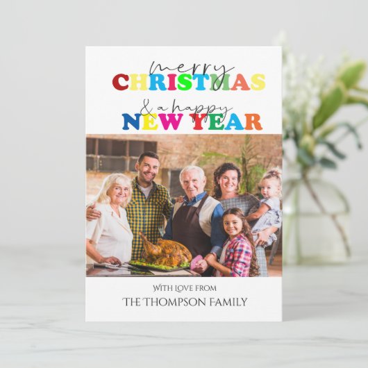 メリークリスマス&ハッピーニューイヤー写真 シーズンカード (スタンド正面)