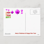 メリークリスマス&ハッピーニューイヤー博物館ザズル シーズンポストカード (裏面)