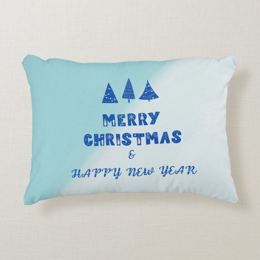メリークリスマス&ハッピーニューイヤー型枕 アクセントクッション (正面)