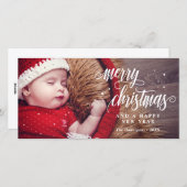 メリークリスマス&ハッピーニューイヤー書道 シーズンカード (正面/裏面)