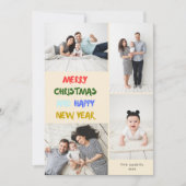 メリークリスマス＆ハッピーニューイヤー４ フォト イエロー シーズンカード (正面)