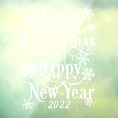 メリークリスマス&ハッピーニューイヤー2022ホームドアW ウィンドウサイン (シート3)